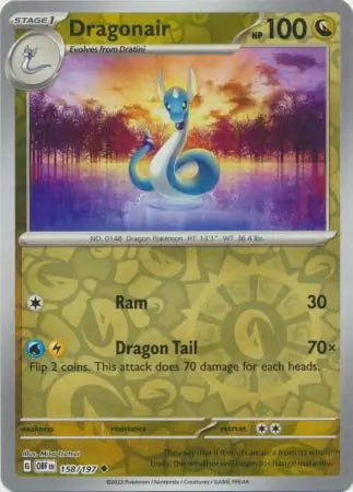 Obsidian Flames Dragonair #158/197 reverse holo